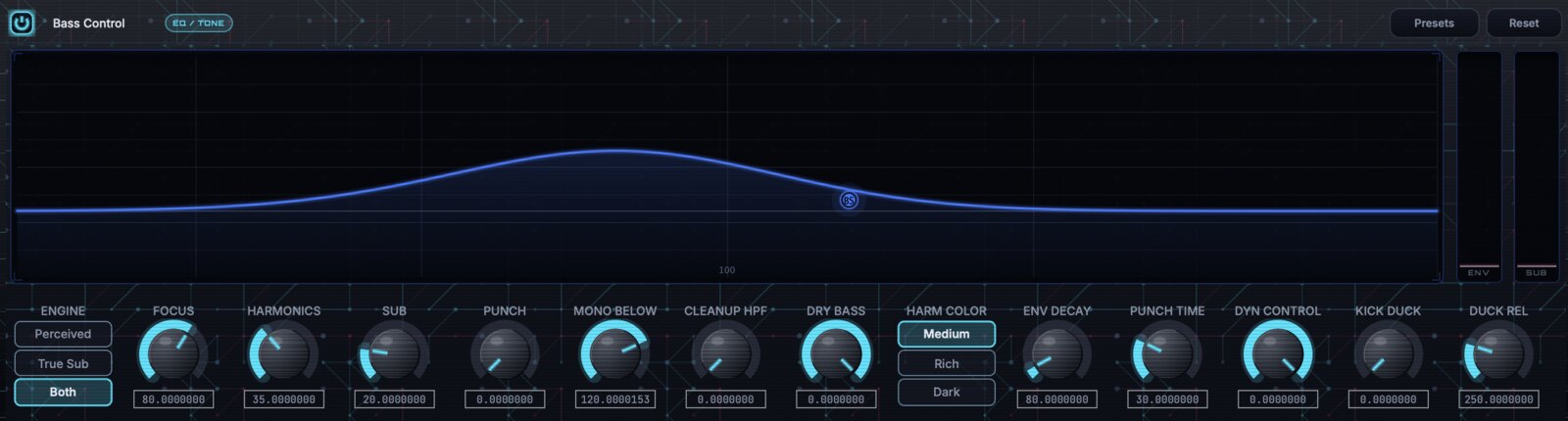 Bass Control module editor in GhostInTheMachine