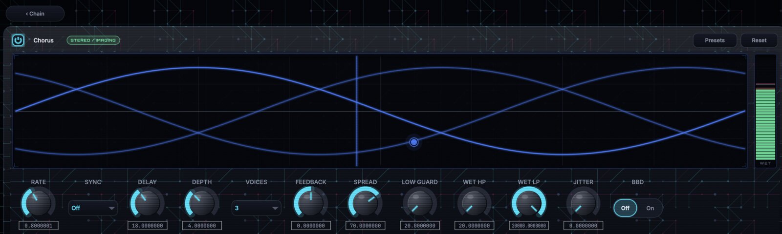 Chorus module editor in GhostInTheMachine