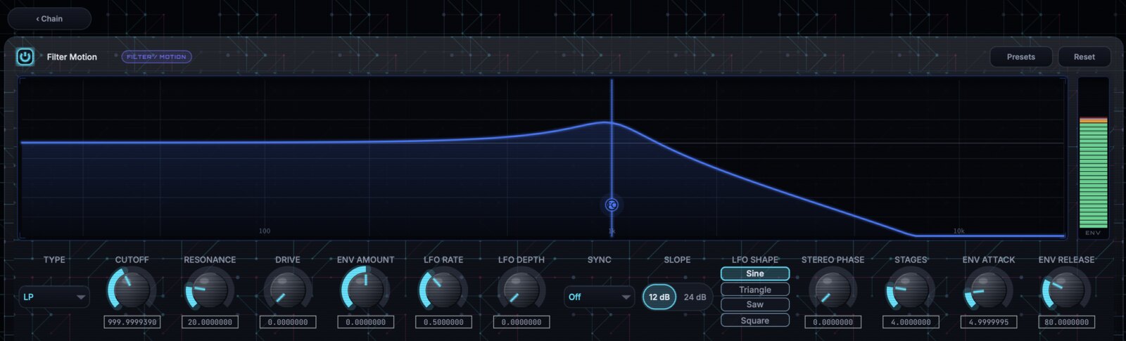 Filter Motion module editor in GhostInTheMachine
