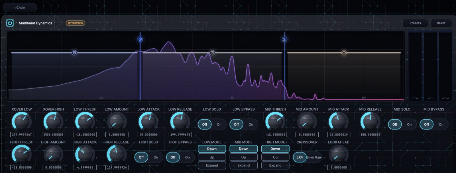 Multiband Dynamics module editor in GhostInTheMachine