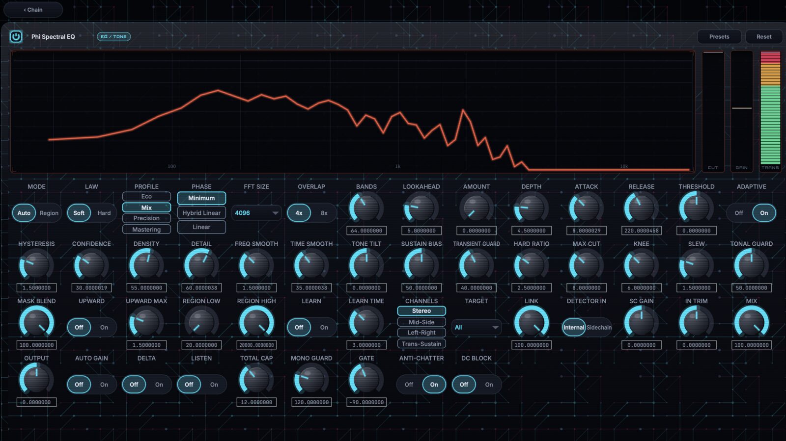 Phi Spectral EQ module editor in GhostInTheMachine