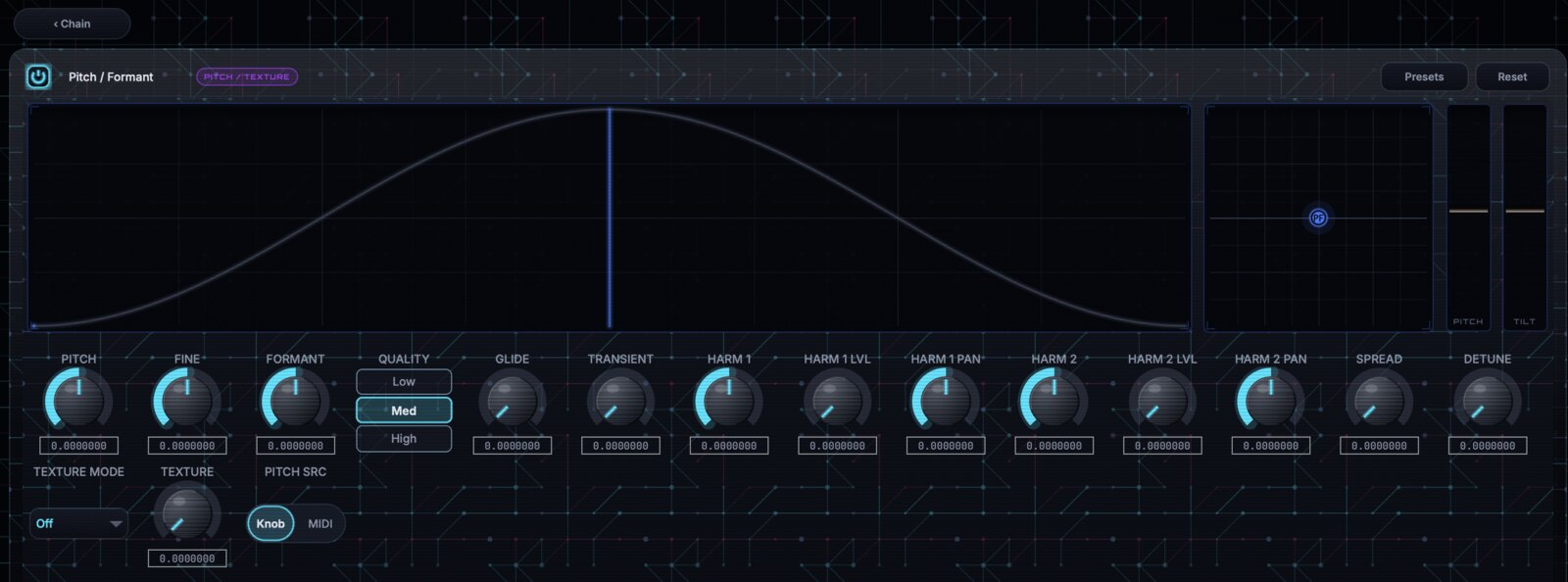 Pitch / Formant module editor in GhostInTheMachine