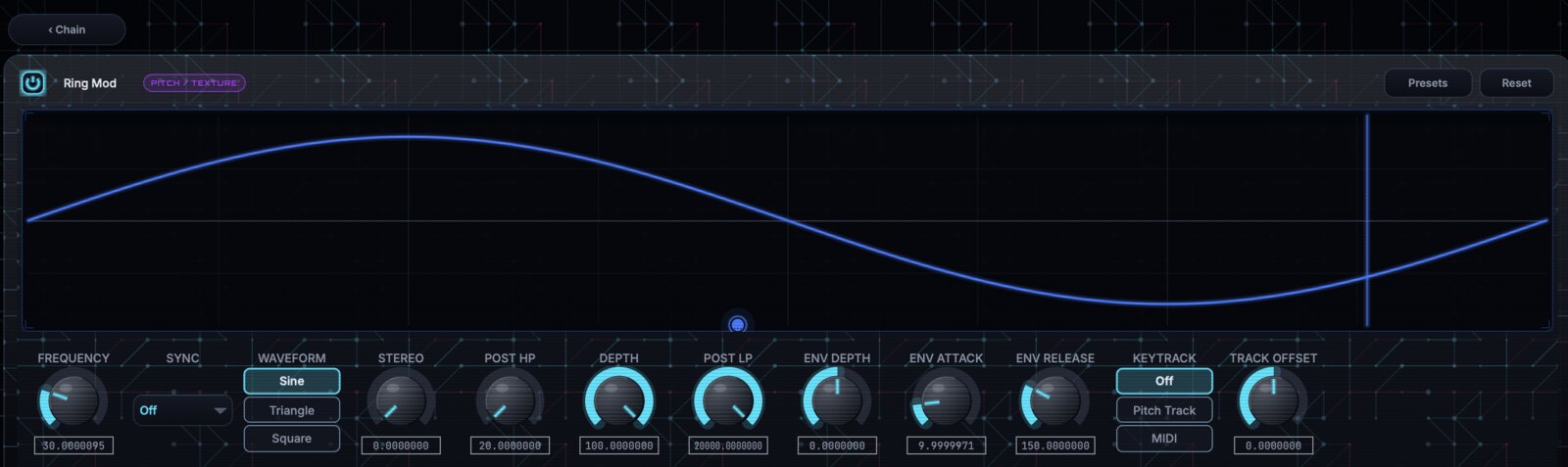 Ring Mod module editor in GhostInTheMachine
