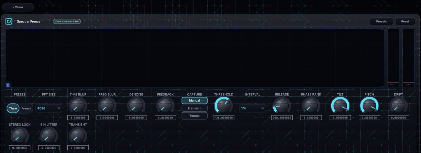 Spectral Freeze module editor in GhostInTheMachine