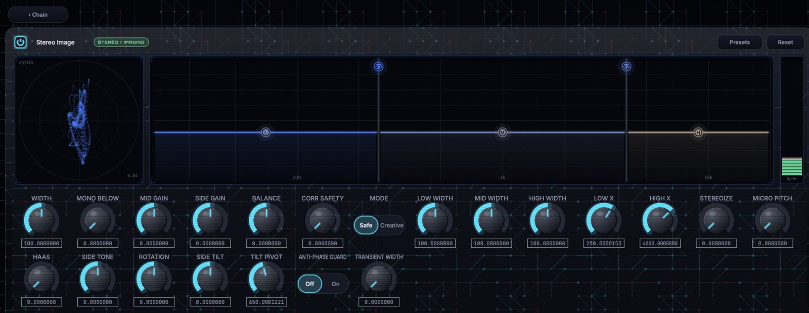 Stereo Image module editor in GhostInTheMachine