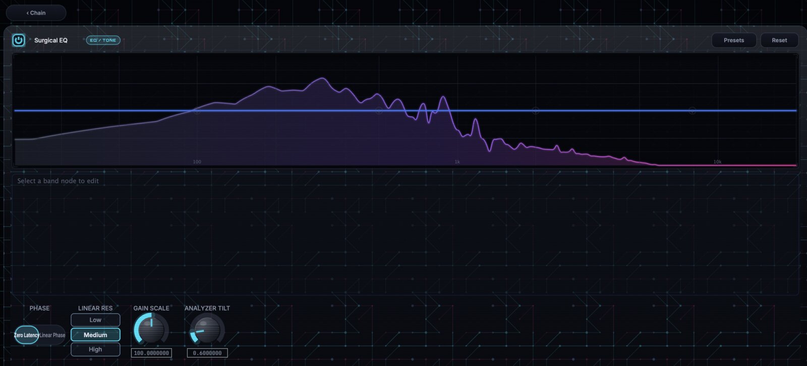 Surgical EQ module editor in GhostInTheMachine