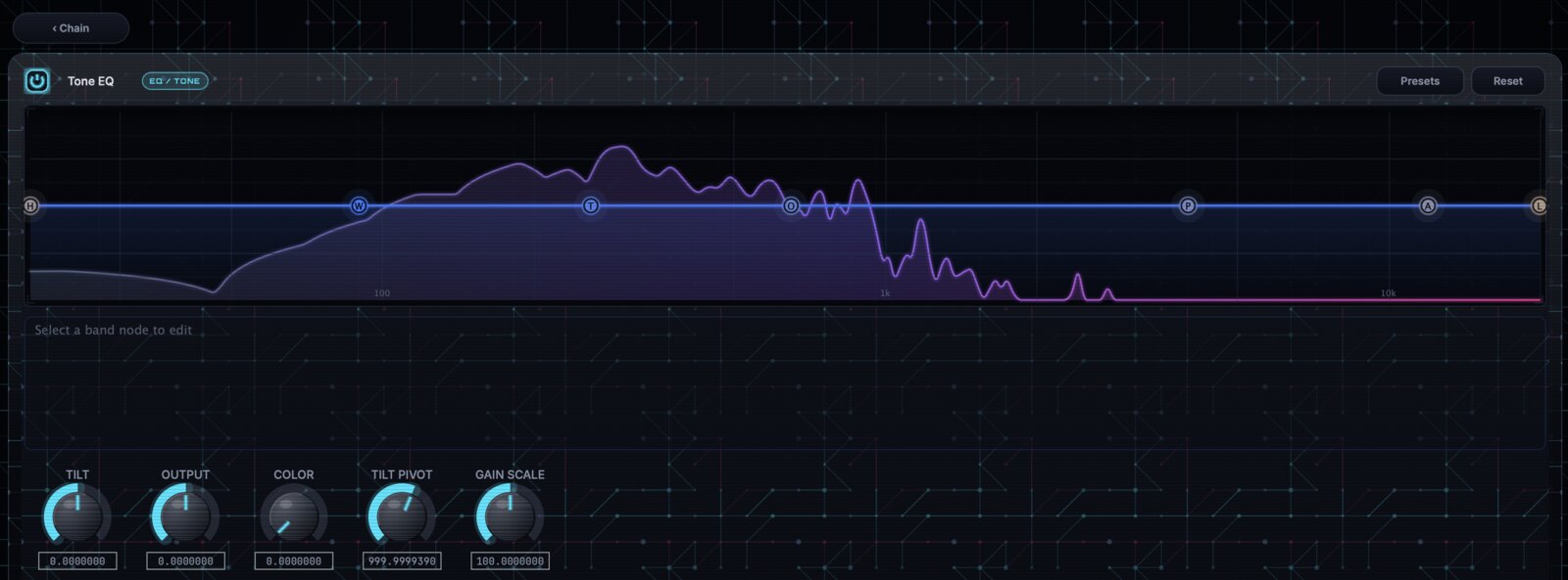 Tone EQ module editor in GhostInTheMachine